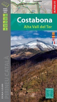 COSTABONA 1:25.000 -ALPINA | 9788480909570 | Llibreria L'Altell - Llibreria Online de Banyoles | Comprar llibres en català i castellà online - Llibreria de Girona