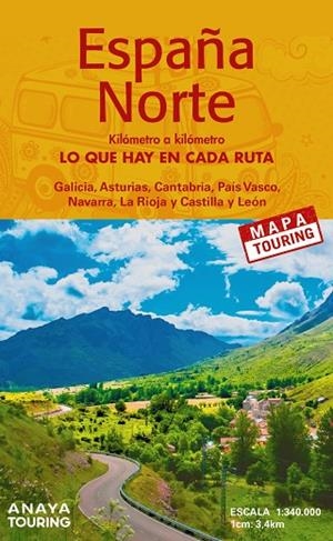 MAPA DE CARRETERAS ESPAÑA NORTE 1:340.000 -  (DESPLEGABLE) | 9788491585565 | ANAYA TOURING | Llibreria Online de Banyoles | Comprar llibres en català i castellà online