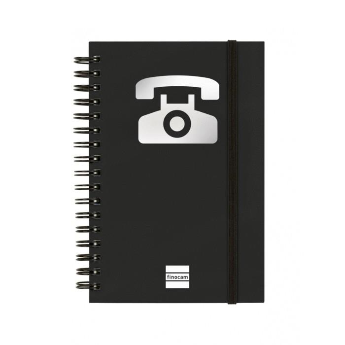 ÍNDEX DE TELÈFONS ESPIRAL A5 NEGRE | 8422952087687 | FINOCAM | Llibreria Online de Banyoles | Comprar llibres en català i castellà online