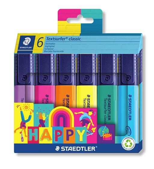 EST. MARCADOR TEXTSURFER HAPPY 6PCS | 4007817087985 | Llibreria L'Altell - Llibreria Online de Banyoles | Comprar llibres en català i castellà online - Llibreria de Girona