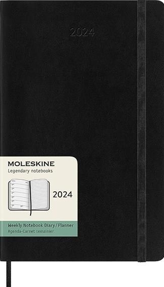 AGENDA 2024 SETMANAL  L NEGRA TAPA TOVA MOLESKINE | 8056598856668 | MOLESKINE | Llibreria L'Altell - Llibreria Online de Banyoles | Comprar llibres en català i castellà online - Llibreria de Girona