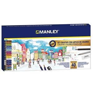 SET CREATIU 40 LLAPIÇOS COLOR MANLEY | 8413240614326 | Llibreria L'Altell - Llibreria Online de Banyoles | Comprar llibres en català i castellà online - Llibreria de Girona