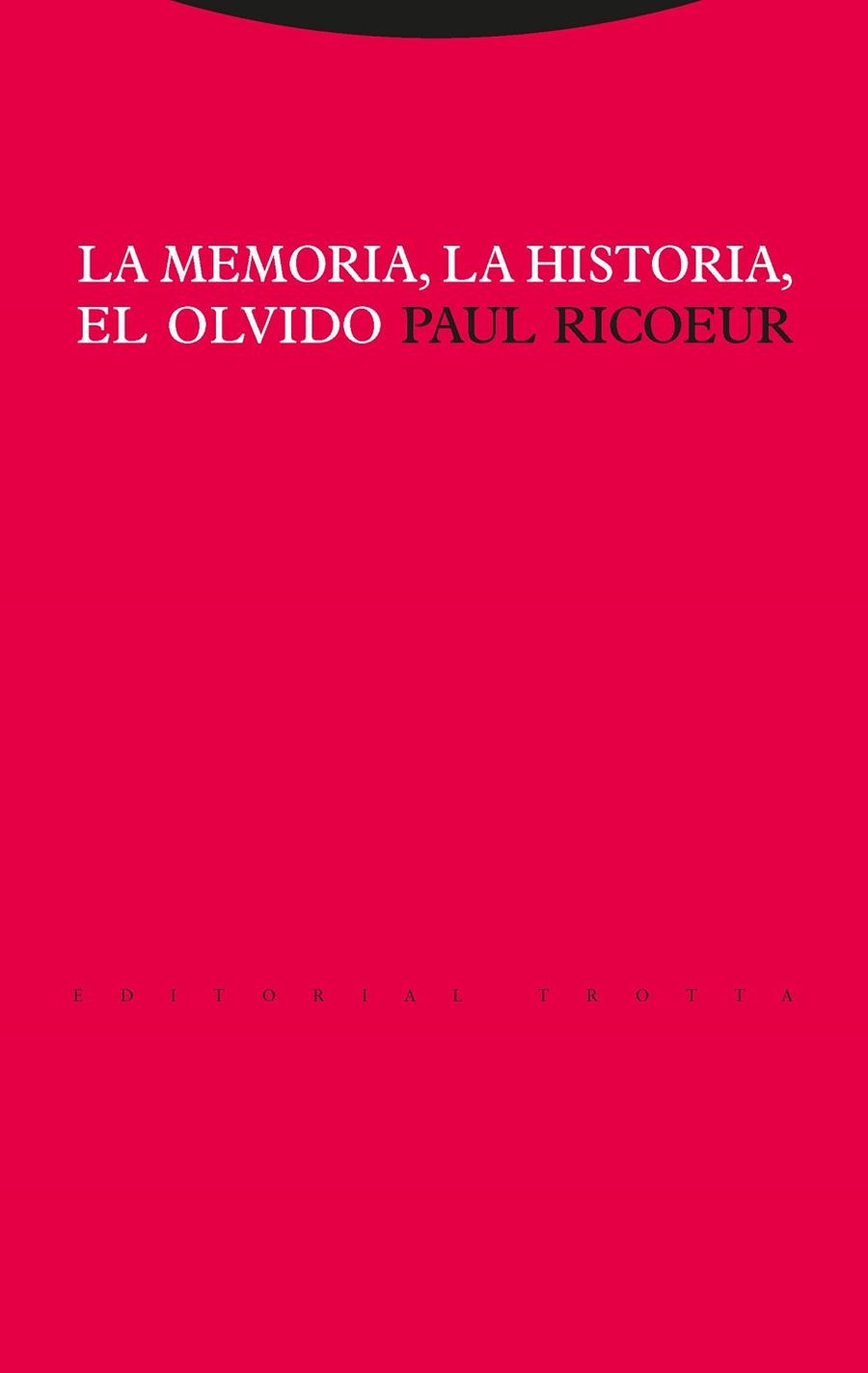 MEMORIA, LA HISTORIA, EL OLVIDO, LA | 9788481646047 | RICOEUR, PAUL | Llibreria L'Altell - Llibreria Online de Banyoles | Comprar llibres en català i castellà online - Llibreria de Girona