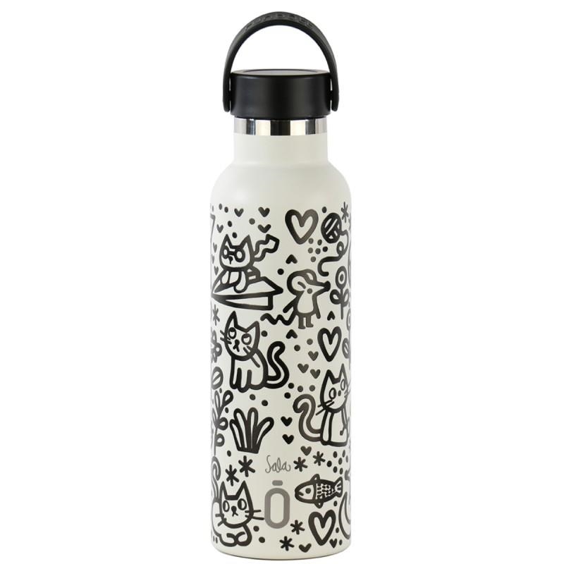 AMPOLLA TERMO RUNBOTT 600ML DOODLE NATA | 8435291891198 | Llibreria L'Altell - Llibreria Online de Banyoles | Comprar llibres en català i castellà online - Llibreria de Girona