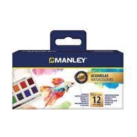 12 PASTILLES DE PINTURA AQUAREL·LABLE MÉS 1 PINZELL | 8413240615934 | MANLEY | Llibreria L'Altell - Llibreria Online de Banyoles | Comprar llibres en català i castellà online - Llibreria de Girona