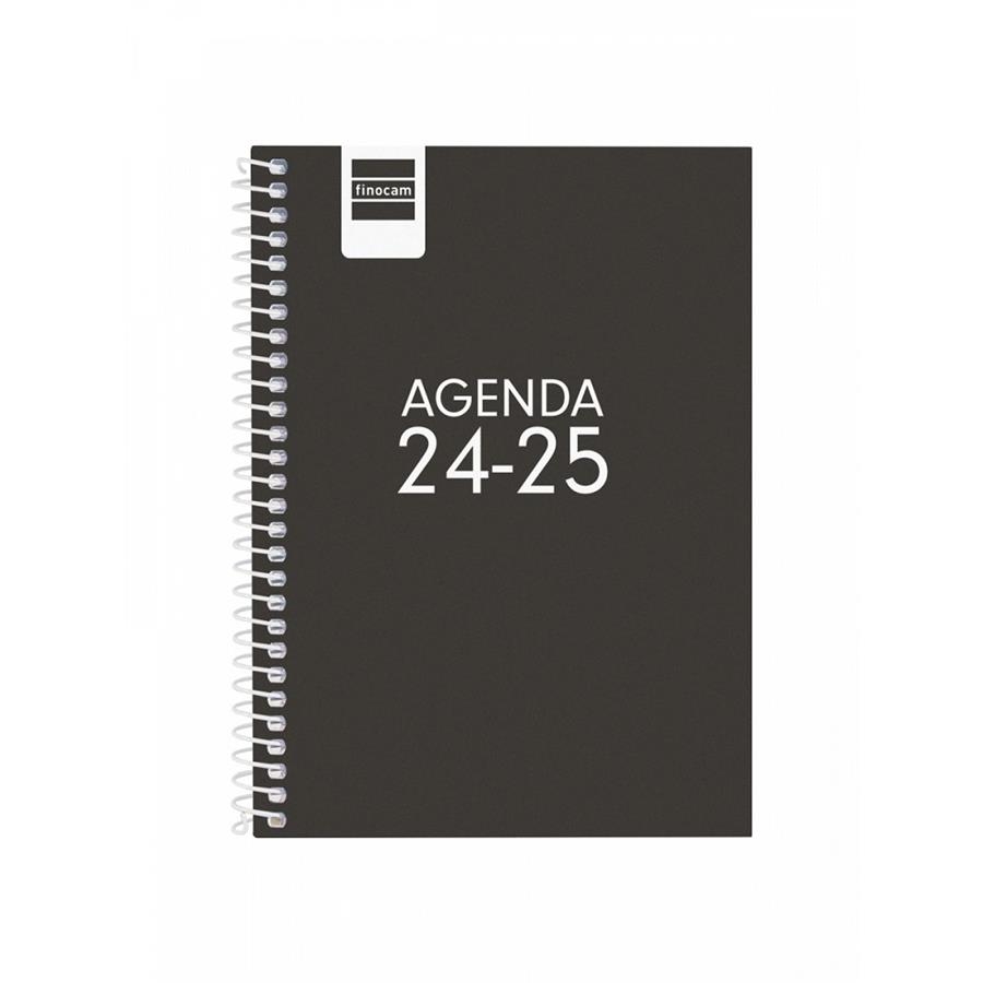 AGENDA COOL 1/8 SETMANA VISTA HORITZONTAL 24-25 NEGRA | 8422952377191 | FINOCAM | Llibreria Online de Banyoles | Comprar llibres en català i castellà online