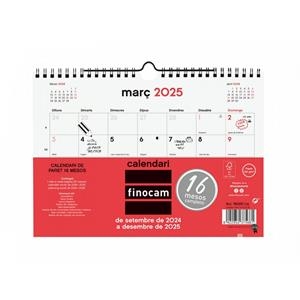 CALENDARI DE PARET NEUTRE S 16 MESOS 24-25 | 8422952375661 | FINOCAM | Llibreria Online de Banyoles | Comprar llibres en català i castellà online