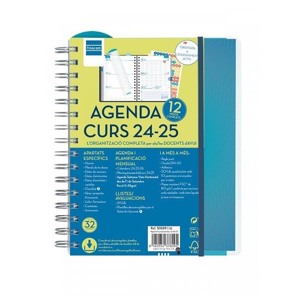 AGENDA MAGISTRAL PERSONALITZABLE 1/4 SETMANA VISTA HORITZONTAL 24-25 BLAVA | 8422952376095 | FINOCAM | Llibreria Online de Banyoles | Comprar llibres en català i castellà online