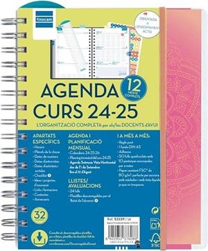 AGENDA DOCENTE MAGISTRAL PERSONALITZABLE SETMANA VISTA HORITZONTAL 24-25 VERMELL | 8422952376088 | FINOCAM | Llibreria Online de Banyoles | Comprar llibres en català i castellà online
