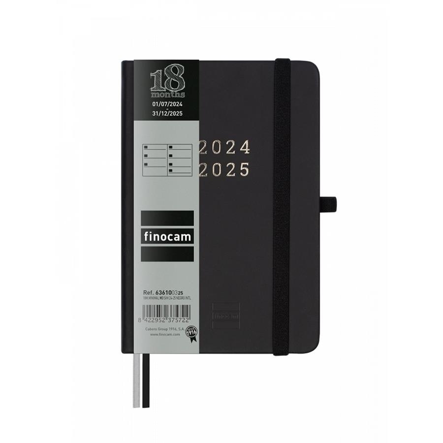 AGENDA MINIMAL SETMANA VISTA HORITZONTAL 24-25 NEGRE | 8422952375753 | FINOCAM | Llibreria Online de Banyoles | Comprar llibres en català i castellà online