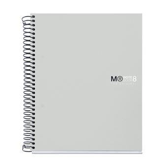 LLIBRETA 8 COLORS A5 200 FULLS QUADRICULATS COBERTA POLIPROPILÈ GRISA | 8422593422427 | MIQUELRIUS | Llibreria Online de Banyoles | Comprar llibres en català i castellà online