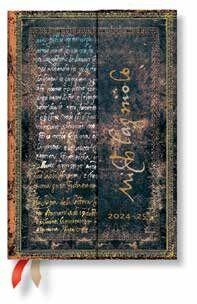 AGENDA 2025 TAPA DURA 13 MESOS MICHELANGELO, ESCRIPTURA A MÀ MINI HORITZONTAL | 9781408754948 | PAPERBLANKS | Llibreria L'Altell - Llibreria Online de Banyoles | Comprar llibres en català i castellà online - Llibreria de Girona