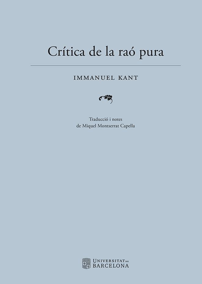 CRÍTICA DE LA RAÓ PURA | 9788410500068 | KANT, IMMANUEL | Llibreria L'Altell - Llibreria Online de Banyoles | Comprar llibres en català i castellà online - Llibreria de Girona