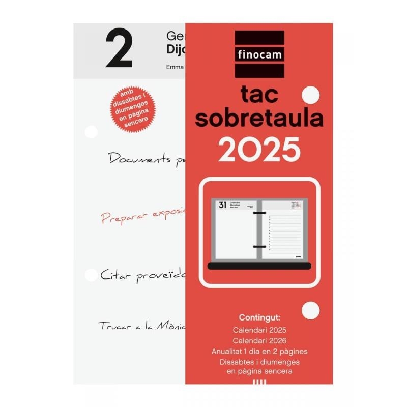 TAC DE SOBRETAULA 2025 | 8422952380894 | FINOCAM | Llibreria Online de Banyoles | Comprar llibres en català i castellà online