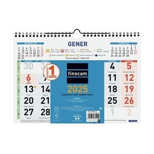 CALENDARI DE PARET AMB COLOR NOMBRES GROSSOS M 30X21 2025 | 8422952381044 | FINOCAM | Llibreria Online de Banyoles | Comprar llibres en català i castellà online