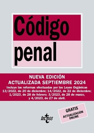 CÓDIGO PENAL | 9788430990962 | EDITORIAL TECNOS | Llibreria L'Altell - Llibreria Online de Banyoles | Comprar llibres en català i castellà online - Llibreria de Girona