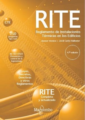 REGLAMENTO DE INSTALACIONES TÉRMICAS EN LOS EDIFICIOS -  4.ª EDICIÓN | 9788426738769 | CARBÓ BALLESTER, JORDI | Llibreria L'Altell - Llibreria Online de Banyoles | Comprar llibres en català i castellà online - Llibreria de Girona