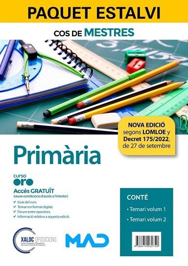 PAQUET ESTALVI COS DE MESTRES PRIMÀRIA | 9788414262740 | GUTIÉRREZ SEBASTIÁN, MARCOS | Llibreria L'Altell - Llibreria Online de Banyoles | Comprar llibres en català i castellà online - Llibreria de Girona