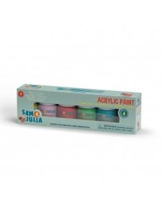 PINTURA ACRÍLICA SAM & JULIA - SIS COLORS BÀSICS | 8720828124468 | THE MOUSE MANSION. SAM & JULIA | Llibreria L'Altell - Llibreria Online de Banyoles | Comprar llibres en català i castellà online - Llibreria de Girona