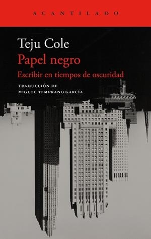 PAPEL NEGRO | 9788419958570 | COLE, TEJU | Llibreria Online de Banyoles | Comprar llibres en català i castellà online
