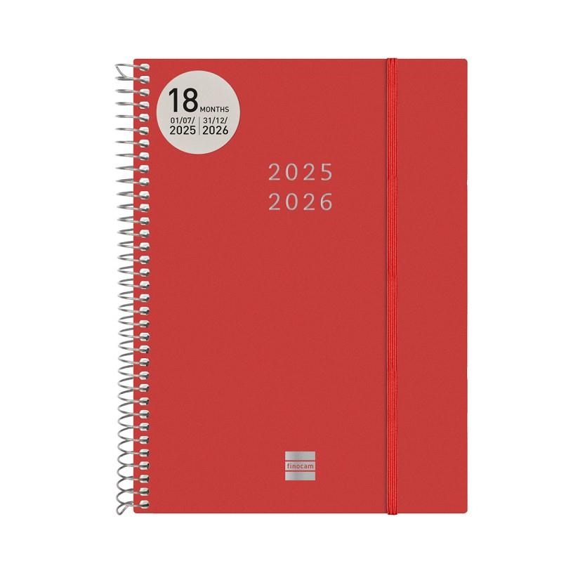AGENDA 18 MESOS 2025-26 FINOCAM ESPIRAL INTERNACIONAL E10 S/V HORITZONTAL VERMELLA | 8422952397380 | FINOCAM | Llibreria L'Altell - Llibreria Online de Banyoles | Comprar llibres en català i castellà online - Llibreria de Girona