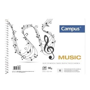 BLOC MÚSICA CAMPUS A5 20F 90G PEN/10 | 8426307339483 | Llibreria Online de Banyoles | Comprar llibres en català i castellà online