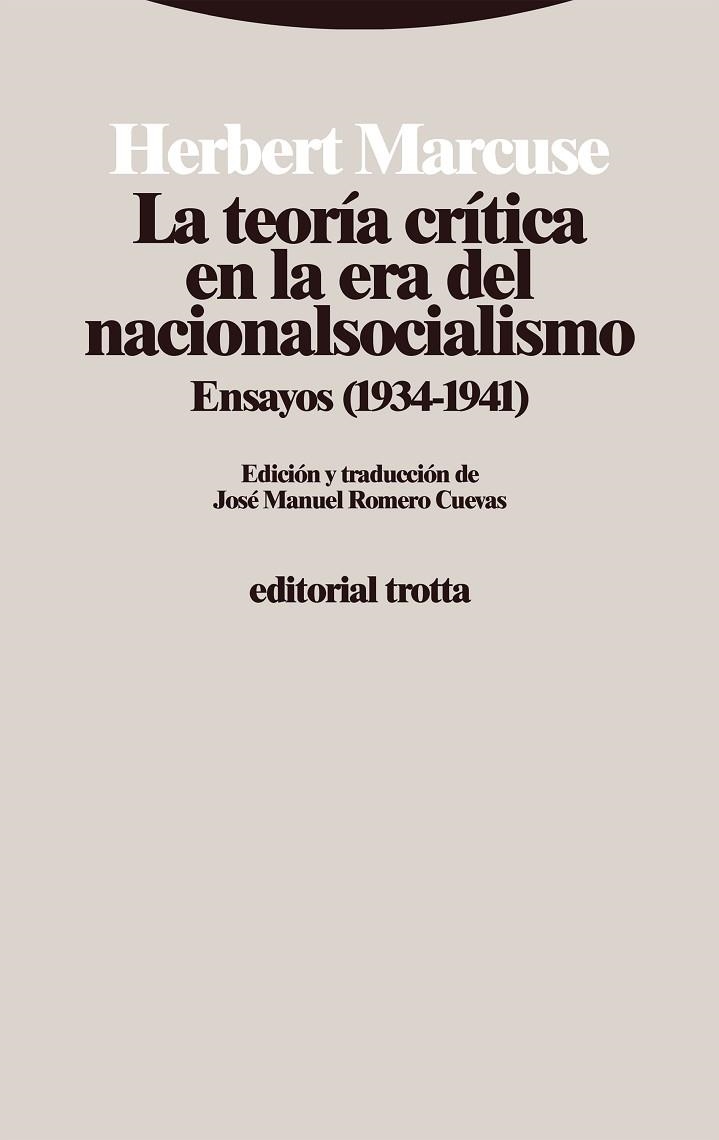 LA TEORÍA CRÍTICA EN LA ERA DEL NACIONALSOCIALISMO | 9788413642994 | MARCUSE, HERBERT | Llibreria L'Altell - Llibreria Online de Banyoles | Comprar llibres en català i castellà online - Llibreria de Girona