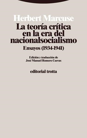 LA TEORÍA CRÍTICA EN LA ERA DEL NACIONALSOCIALISMO | 9788413642994 | MARCUSE, HERBERT | Llibreria Online de Banyoles | Comprar llibres en català i castellà online