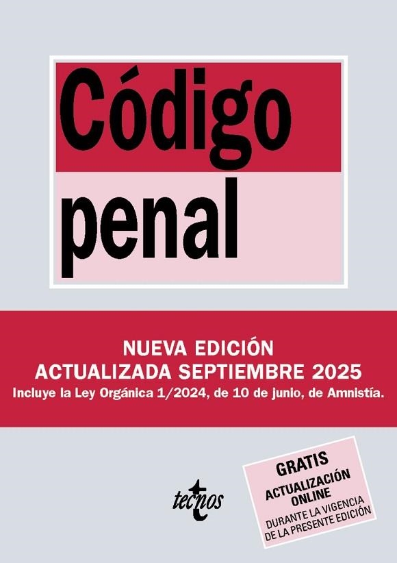 CÓDIGO PENAL 33ª EDICIÓN) 2025 | 9788430993093 | EDITORIAL TECNOS | Llibreria Online de Banyoles | Comprar llibres en català i castellà online