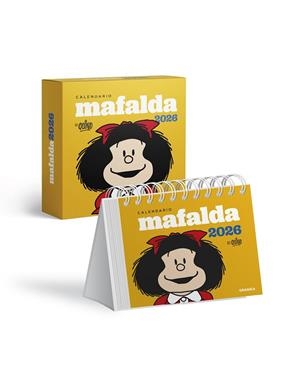CALENDARI 2026 MAFALDA ESCRIPTORI GROC AMB CAIXA | 9786316693426 | QUINO | Llibreria Online de Banyoles | Comprar llibres en català i castellà online