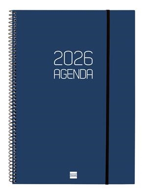 AGENDA 2026 E40 SETMANA HORITZONTAL FINOCAM OPACA BLAVA | 8422952408536 | FINOCAM | Llibreria Online de Banyoles | Comprar llibres en català i castellà online