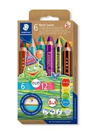 CAPSA 6 LLAPIS DE COLORS INFANTILS 2+ AMB MINA BICOLOR STAEDTLER NORIS JUNIOR | 4007817166710 | STAEDTLER | Llibreria Online de Banyoles | Comprar llibres en català i castellà online
