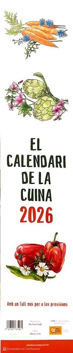 CALENDARI DE LA CUINA 2026 | 8437005675261 | VIRGILI, Mª ROSA | Llibreria L'Altell - Llibreria Online de Banyoles | Comprar llibres en català i castellà online - Llibreria de Girona