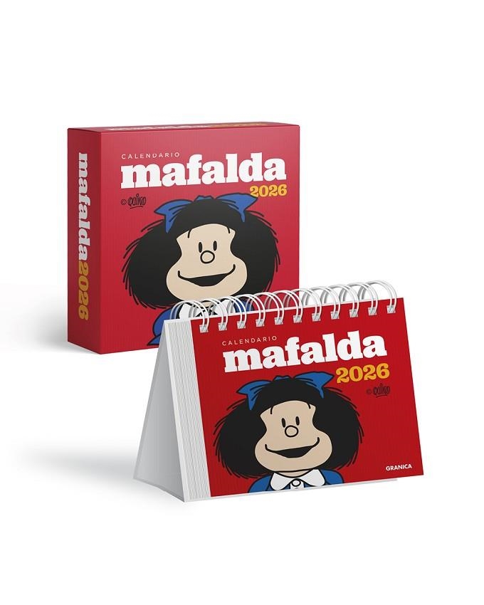 MAFALDA 2026, CALENDARIO ESCRITORIO ROJO CON CAJA | 9786316693204 | QUINO | Llibreria Online de Banyoles | Comprar llibres en català i castellà online