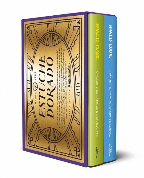 ESTUCHE DORADO DE WILLY WONKA (CONTIENE: CHARLIE Y LA FÁBRICA DE CHOCOLATE Y CHA | 9791387741891 | DAHL, ROALD | Llibreria Online de Banyoles | Comprar llibres en català i castellà online