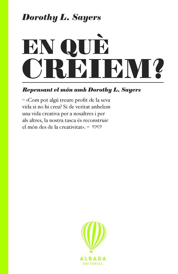 EN QUÈ CREIEM? | 9791399136241 | SAYERS, DOROTHY L. | Llibreria Online de Banyoles | Comprar llibres en català i castellà online