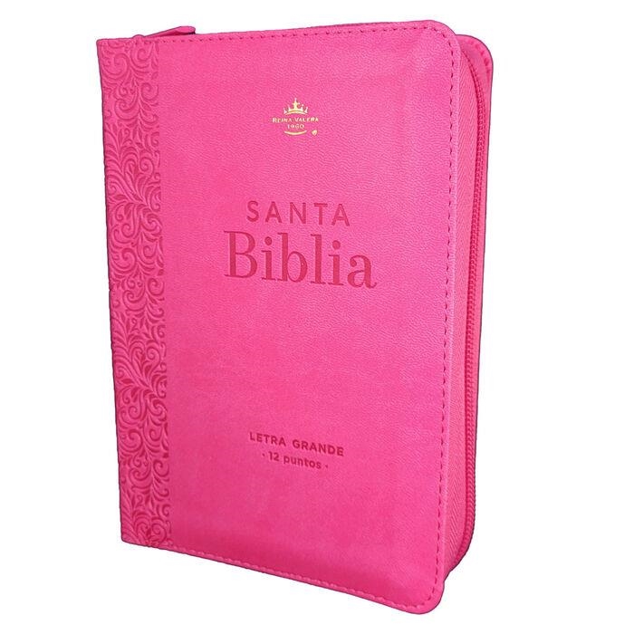 BIBLIA BÍBLIA REINA VALERA R60 TAMAÑO COMPACTO LETRA GRANDE 12 PUNTOS I/PIEL FUCSIA GEOMÉTRICO CON CIERRE | 9798885169493 | AAVV | Llibreria Online de Banyoles | Comprar llibres en català i castellà online
