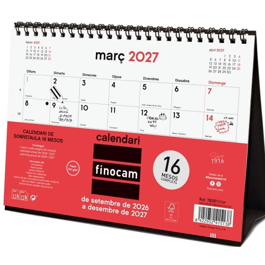 CALENDARI SOBRETAULA S 26-27 FINOCAM | 8422952415138 | Llibreria Online de Banyoles | Comprar llibres en català i castellà online