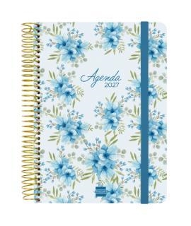 AGENDA 16 MESOS 26-27 SETMANA VISTA A5 FLORAL BLAU | 8422952415398 | Llibreria Online de Banyoles | Comprar llibres en català i castellà online