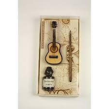 CONJUNT DE PLOMA DE FUSTA + TINTA + GUITARRETA FRANCESCO RUBINATO | 8051773943379 | FRANCESCO RUBINATO | Llibreria L'Altell - Llibreria Online de Banyoles | Comprar llibres en català i castellà online - Llibreria de Girona