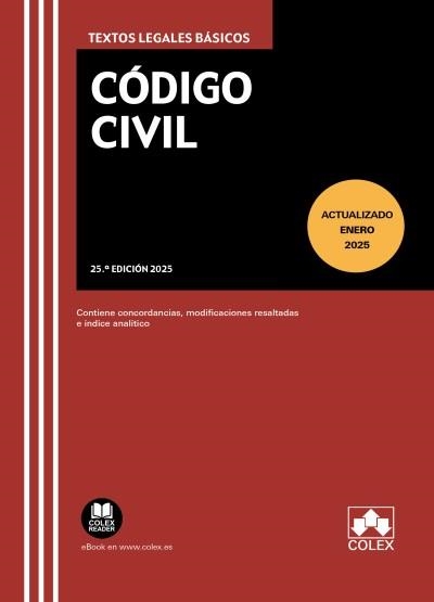CÓDIGO CIVIL | 9791370115449 | EDITORIAL COLEX, S.L. | Llibreria Online de Banyoles | Comprar llibres en català i castellà online