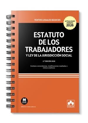 ESTATUTO DE LOS TRABAJADORES Y LEY DE LA JURISDICCIÓN SOCIAL - ENCUADERNACIÓN CO | 9791370116057 | EDITORIAL COLEX, S.L. | Llibreria Online de Banyoles | Comprar llibres en català i castellà online