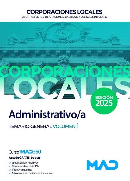TEMARIO 2 ADMINISTRATIVOS DE CORPORACIONES LOCALES | 9788413275147 | AAVV | Llibreria L'Altell - Llibreria Online de Banyoles | Comprar llibres en català i castellà online - Llibreria de Girona