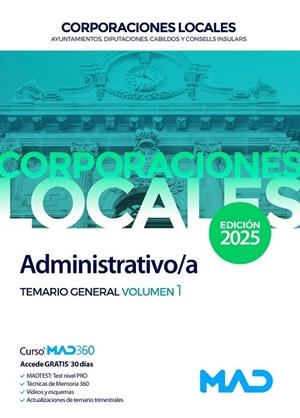 TEMARIO 2 ADMINISTRATIVOS DE CORPORACIONES LOCALES | 9788413275147 | AAVV | Llibreria L'Altell - Llibreria Online de Banyoles | Comprar llibres en català i castellà online - Llibreria de Girona