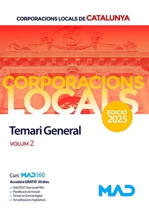 CORPORACIONS LOCALS DE CATALUNYA. TEMARI GENERAL VOLUM 2 | 9791370282349 | AAVV | Llibreria Online de Banyoles | Comprar llibres en català i castellà online