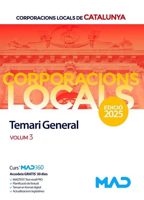 CORPORACIONS LOCALS DE CATALUNYA. TEMARI GENERAL VOLUM 3 | 9791370282356 | AAVV | Llibreria Online de Banyoles | Comprar llibres en català i castellà online