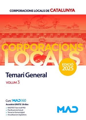 CORPORACIONS LOCALS DE CATALUNYA. TEMARI GENERAL VOLUM 3 | 9791370282356 | AAVV | Llibreria Online de Banyoles | Comprar llibres en català i castellà online