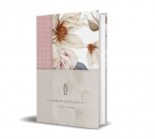 LA BIBLIA CATÓLICA: EDICIÓN LETRA GRANDE. TAPA DURA, TELA ROSADA CON FLORES | 9798890985309 | BIBLIA DE AMÉRICA | Llibreria Online de Banyoles | Comprar llibres en català i castellà online