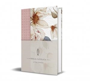 LA BIBLIA CATÓLICA: EDICIÓN LETRA GRANDE. TAPA DURA, TELA ROSADA CON FLORES | 9798890985309 | BIBLIA DE AMÉRICA | Llibreria Online de Banyoles | Comprar llibres en català i castellà online