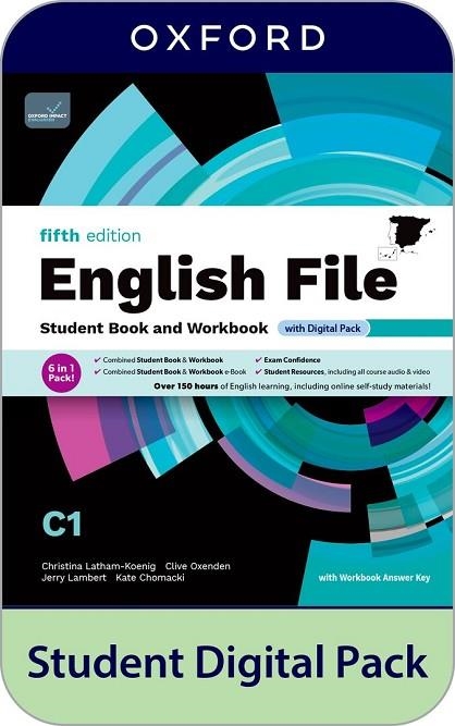 ENGLISH FILE 5TH EDITION C1. STUDENT'S BOOK AND WORKBOOK AND DIGITAL WITH KEY PA | 9780194147224 | LATHAM-KOENIG, CHRISTINA/OXENDEN, CLIVE/LAMBERT, JERRY/CHOMACKI, KATE | Llibreria Online de Banyoles | Comprar llibres en català i castellà online